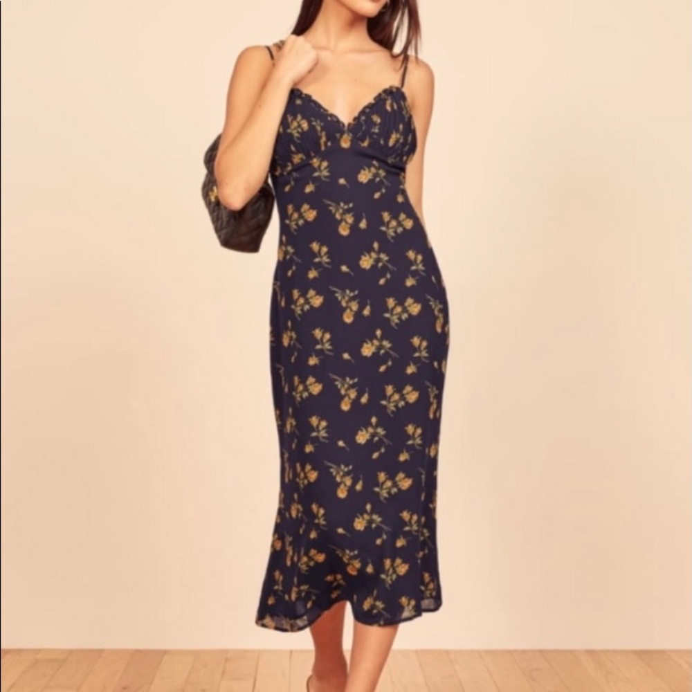 Reformation Fawn Floral Midi Dress Parma